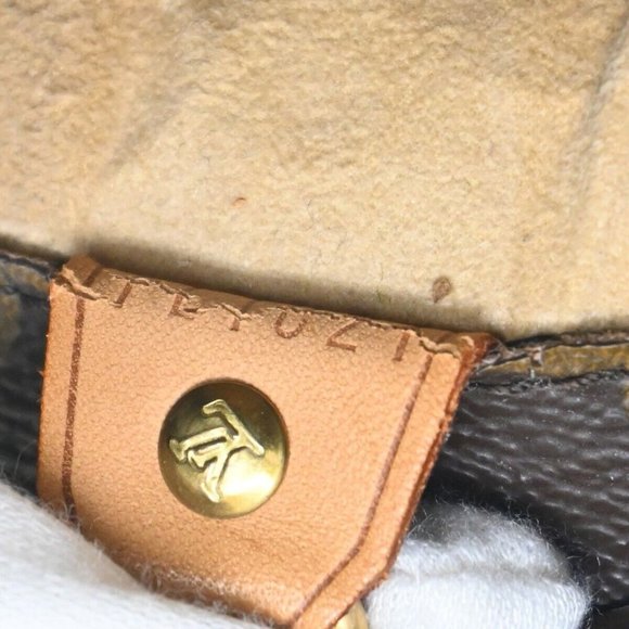 LOUIS VUITTON Logo Luco Shoulder Tote Bag Monogram Leather Brown - Picture 12 of 16